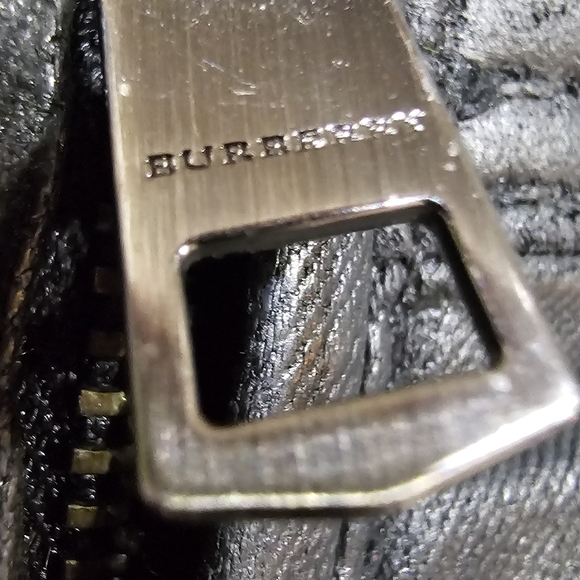 Vintage Burberry Brit Black leather coated denim skirt - Picture 7 of 7